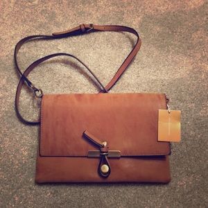 Camel colored crossbody bag